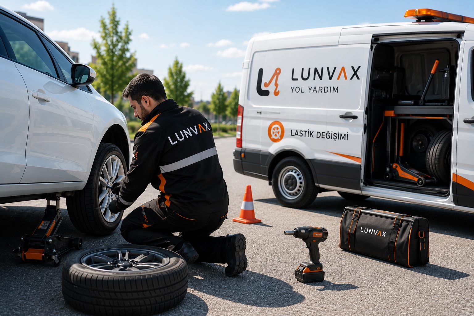 LUNVAX lastik değişimi hizmeti