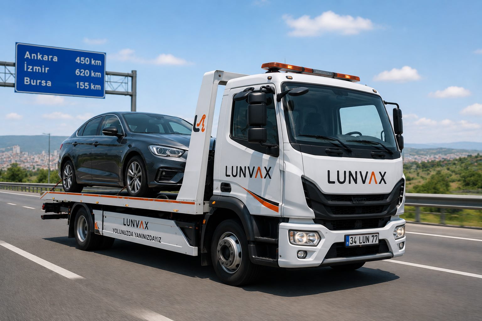 LUNVAX şehirlerarası çekici hizmeti